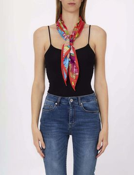 Foulard Liu Jo Accessories multicolore in tessuto leggero con stampa floreale