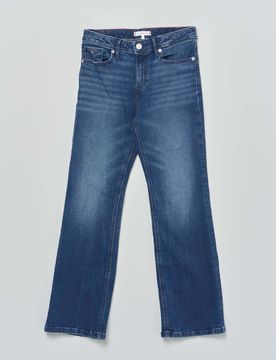 Jeans flare lavaggio medio stone washed a vita alta