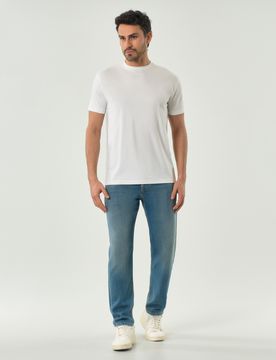 Jeans Jude carrot-fit Jacob Cohen lavaggio chiaro stone washed in puro cotone