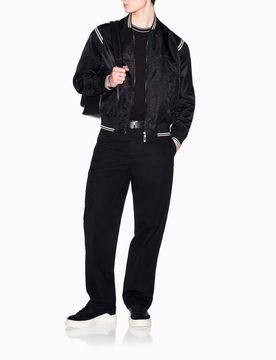 T-shirt mezza manica Exchange nera in viscosa stretch con bordino e logo ricamato