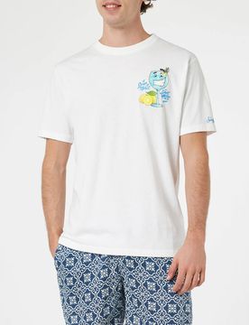 T-shirt bianca mezza manica con maxi stampa Gin Tonic sul retro