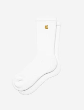 Calzini bianchi in cotone stretch a costine