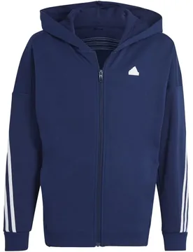 Future Icons 3-Streifen Kapuzenjacke Kinder Kapuzensweater, blau 164
