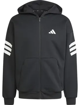 Future Icons 3-Streifen Herren Kapuzensweater, schwarz XL