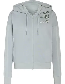 Essentials 3-Stripes French Terry Full ZIP Hoodie Damen Kapuzensweater, grün L