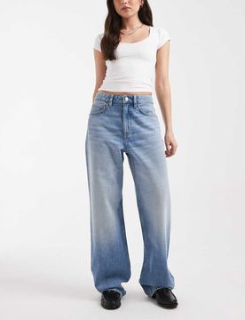 Curvy 91 - Straight Jeans in Steinbock-Blau Blau 36