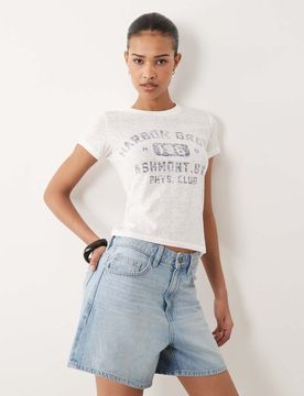 T-shirt à imprimé Cyber Sirens - Blanc vintage 36