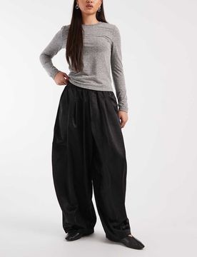 Pantalon ultra-bouffant en satin - Noir L