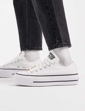Chuck Taylor Lift Ox - Sneaker in Weiß mit Plateausohle Weiß 44
