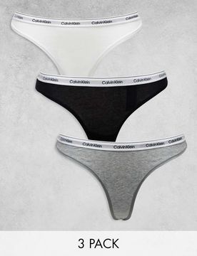 Modern Logo - 3er-Pack Tangas in verschiedenen Farben-Bunt Bunt M
