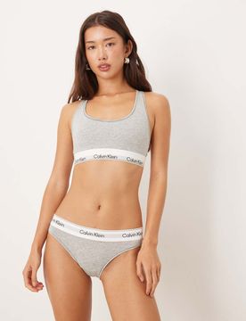 Icon Cotton Modal - Slip in Grau mit Bikini-Schnitt Grau XXL