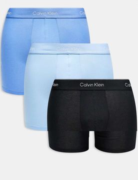 Icon Cotton Stretch - 3er-Pack eng geschnittene Boxershorts in Blautönen Blau 50