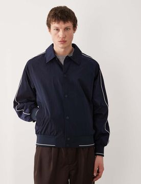 Jeans - Bomberjacke aus Nylon in Marineblau Marineblau 48