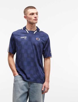 Fußballtrikot in Blau und Weiß Blau 2XL
