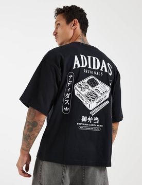 Originals - T-Shirt in Schwarz mit Bento-Box-Print Schwarz S