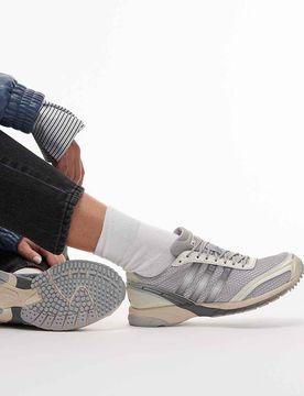 Originals - Adios OG - Sneaker in Hellgrau und Cremeweiß-Silber Silber 46 2/3