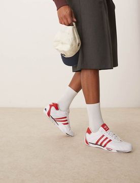 Originals - Adracer Low - Sneaker in Weiß und Rot Weiß 36 2/3