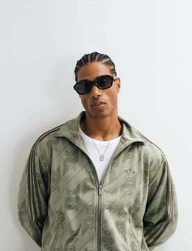 Originals - Firebird - Trainingsjacke in Khaki mit Monogramm-Grün Grün L