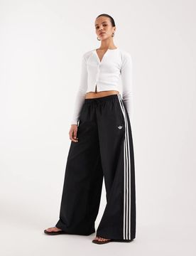 Firebird - Pantalon de survêtement large - Noir et blanc S