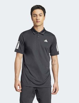 Performance - Club Tennis - Polohemd in Schwarz mit den 3 Streifen Schwarz 2XL