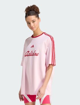 Lux Tiro - T-shirt ample à imprimé graphique - Rose clair XL