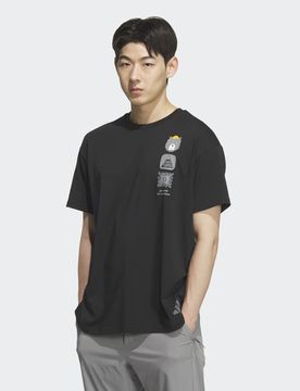 Performance - T-Shirt in Schwarz mit mehrfarbigem Grafikprint Schwarz S