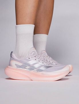 Running - Supernova Glide - Sneaker in reflektierendem Silber und Lila Silber 38 2/3