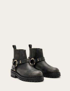 Maddie - Bottes style motard Marron foncé-Brown 40