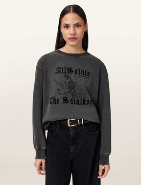 Novus Pippa - Sweatshirt in verwaschenem Schwarz Schwarz 34-36