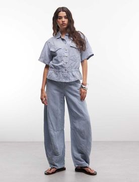 Jett - Jeans in Hellblau mit weitem Bein, Kombiteil Blau 38