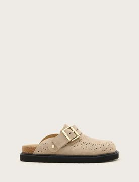Skye - Mules aus Wildleder in Sandbeige mit Schnallen-Neutral Neutral 41