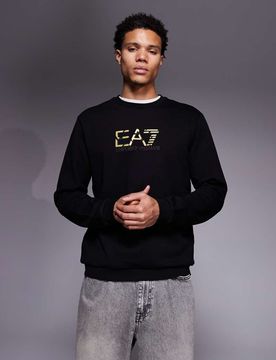 Armani - - Sweatshirt in Schwarz mit Logo Schwarz 36