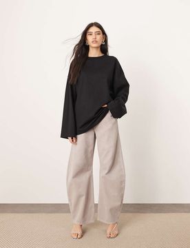 Sydney - Jean bouffant - Gris tourterelle 38