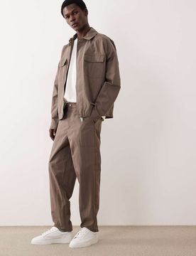 AC-B-252 - Karotten-Chinohose aus Baumwoll-Nylon-Mix in Braun, Kombiteil-Brown Brown 46 Regular
