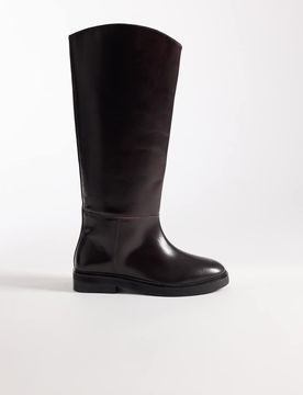 Callahan - Leder-Reitstiefel in Burgunderrot Rot 41