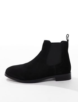 Chelsea-Stiefel aus schwarzem Wildleder Schwarz 43