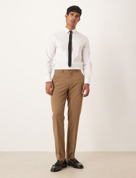 Anzughose mit schmalem Schnitt in Braun-Brown Brown 56 Short