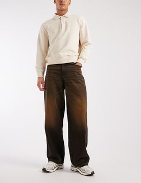 Baggy-Jeans in verwaschenem Braun-Brown Brown 50 Regular