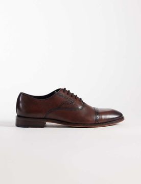 Budapester aus braunem Leder mit Schnürung-Brown Brown 48