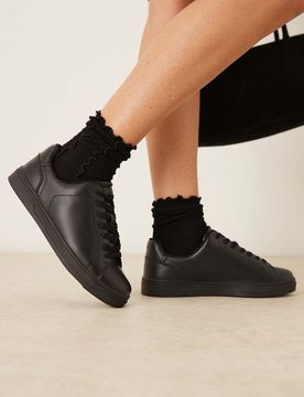 Delta - Schnür-Sneaker in Schwarz Schwarz 35