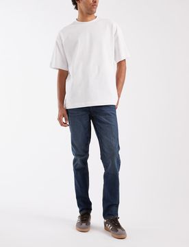 Eng geschnittene Jeans in dunkelblauer Waschung-Marineblau Marineblau 60 Long