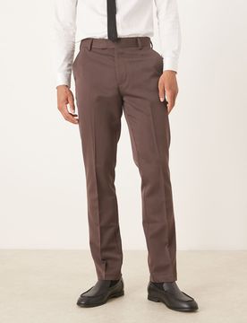 Elegante Hose in Braun mit schmalem Schnitt-Brown Brown 46 Short