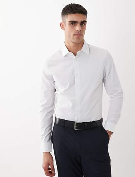 Elegantes Slim-Fit-Hemd in gestreiftem Blau Blau XS