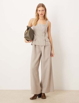 Jumpsuit in Grau mit Westen-Oberteil Grau 32