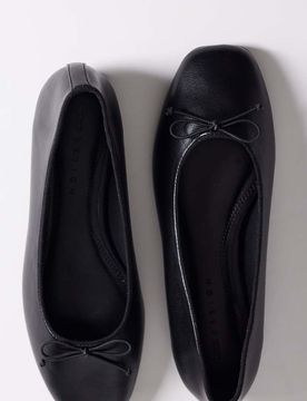 Lion - Ballerines larges à naud - Noir 10