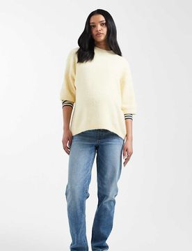 ASOS DESIGN Maternity - Schmal geschnittene Mom-Jeans in Vintage-Waschung, Umstandsmode-Blau Blau 46