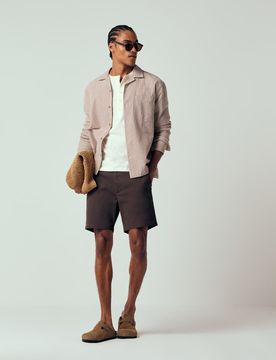 Mittellange Chino-Shorts mit engem Schnitt in Braun Braun 50
