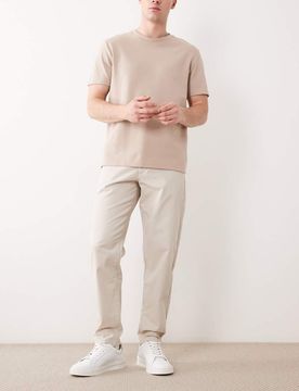 Schmal zulaufende Chinohose in Steinbeige-Neutral Neutral 44 Regular