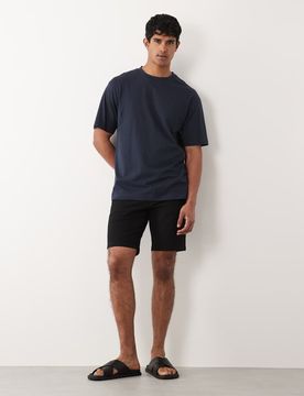Schmale, schwarze Chinoshorts Schwarz 58