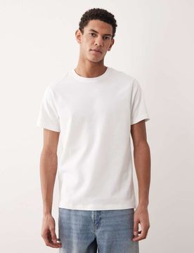 Superschweres Regular-Fit-T-Shirt in Weiß Weiß M